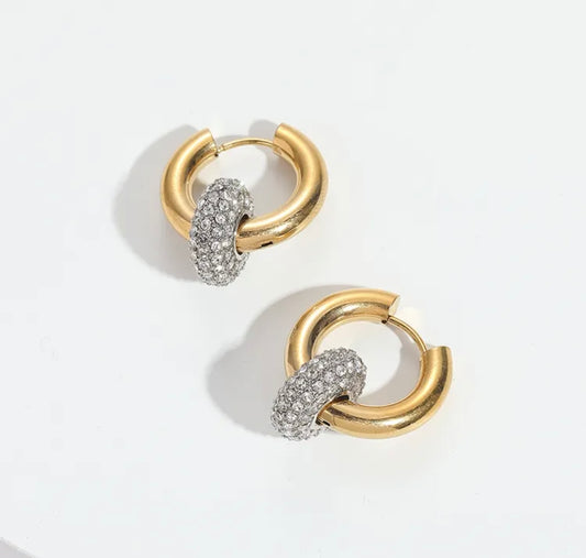 Zircon Hoop Earrings