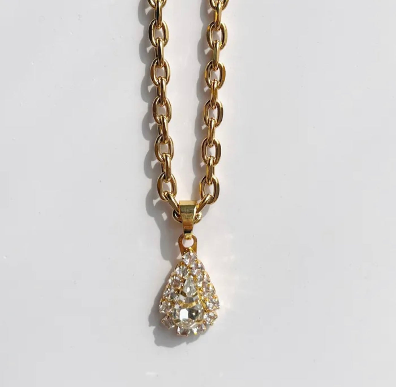 Water Droplet Diamond Necklace