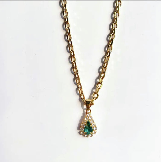 Water Droplet Diamond Necklace