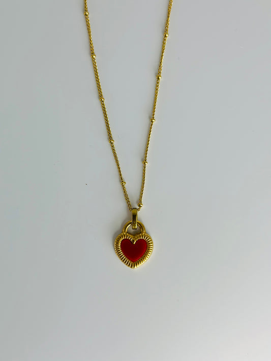 Ruby Love Heart Necklace