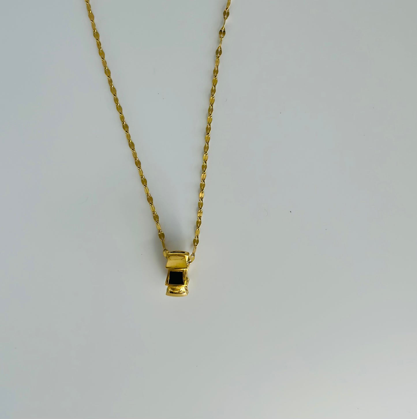 Cylinder Gem Necklace