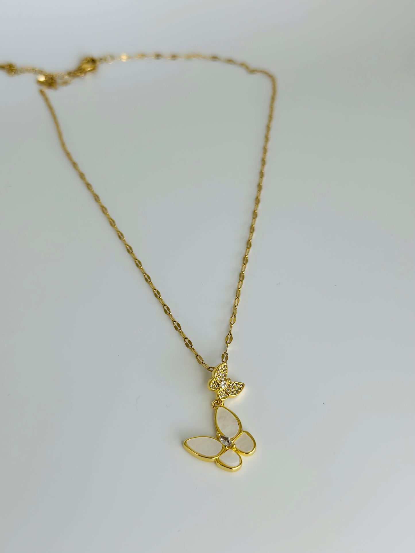 Butterfly Diamond Pendant Necklace