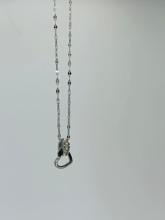 Cylinder Heart Lock Necklace