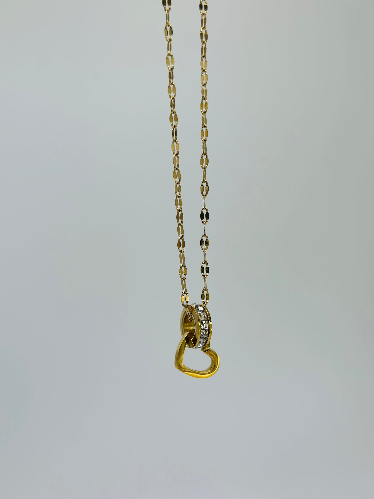 Cylinder Heart Lock Necklace