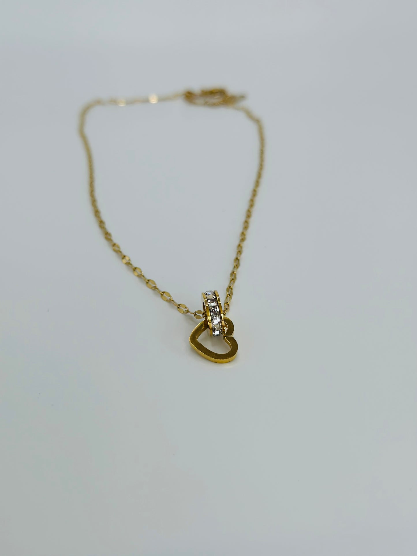 Cylinder Heart Lock Necklace