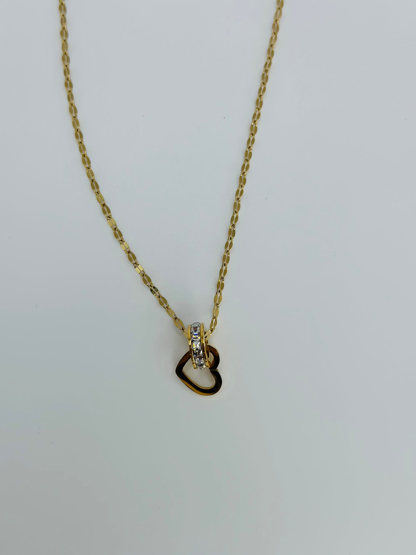 Cylinder Heart Lock Necklace