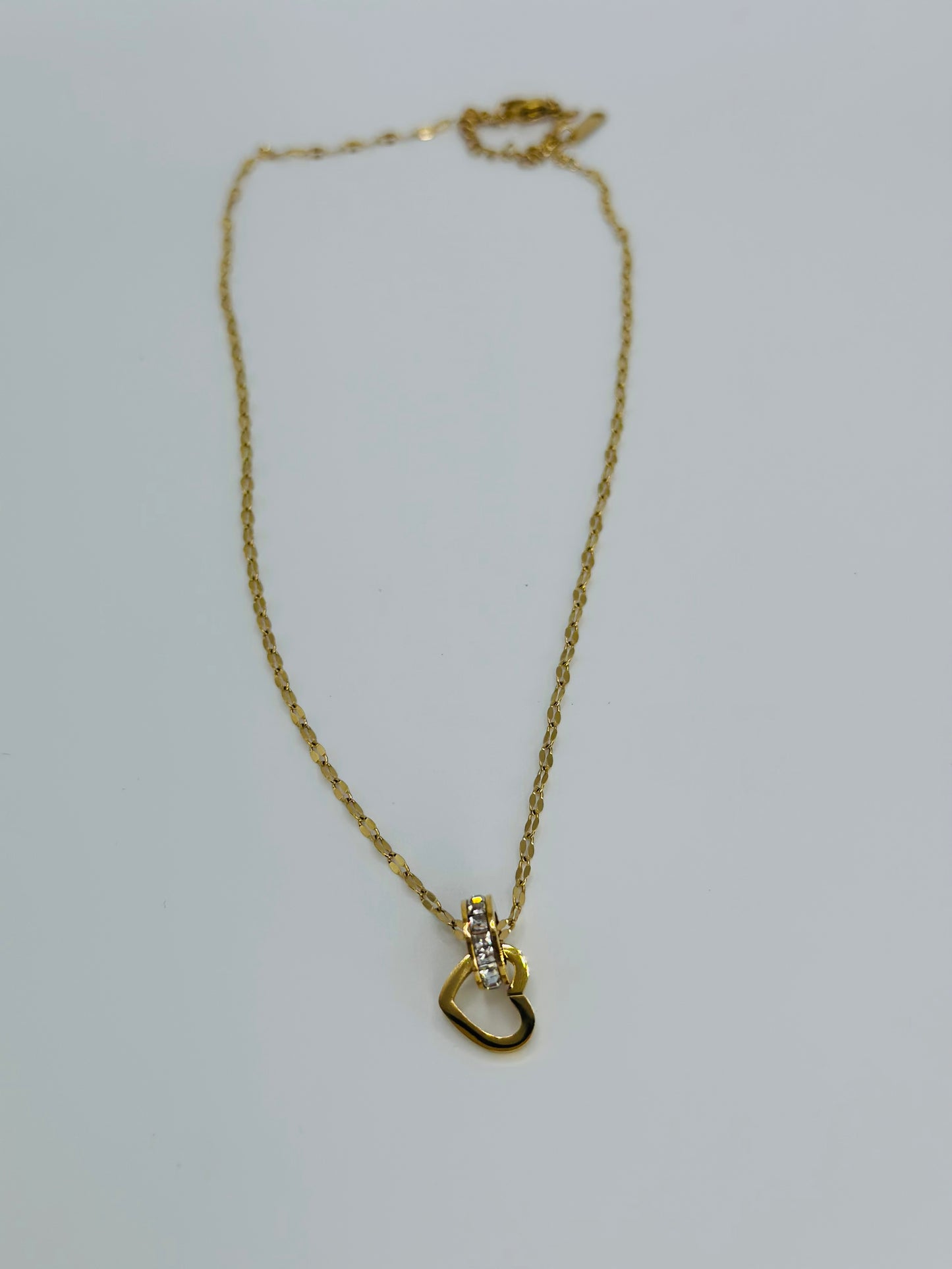 Cylinder Heart Lock Necklace